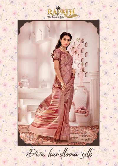 DIVA HANDLOOM SILK BY RAJPATH PRINTED SAREE WHOLESALER IN SURAT